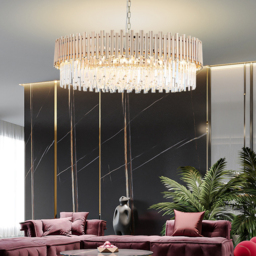 Tierizo Modern 16-Light Tiered Crystal Chandelier with Adjustable Chain in Gold - thumbnail 3