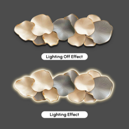 Modern Wall Art LED Wall Decor with Unique Textured Design in Off White & Gray - thumbnail 8
