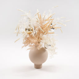 Christmas Rime White Artificial Flower in Vase with Decorative Balls Centerpiece Fake Flower Decor - thumbnail 9