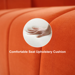 2230mm Modern Velvet Upholstered Sofa 3-Seater Sofa Luxury Sofa Solid Wood Frame - thumbnail 9
