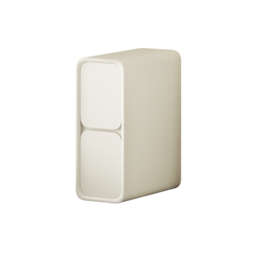 Modern Narrow Off-White Nightstand 2-Drawer Small Bedside Table with PU Leather Set of 2 - thumbnail 4