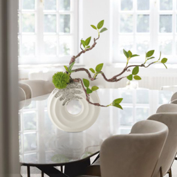 390mm Artificial Tree With White Ceramic Base Vase Faux Plastic Plant Decor Art Indoor - thumbnail 7