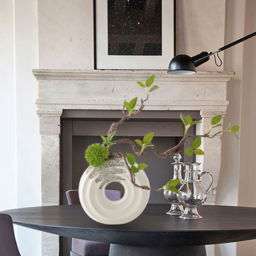 390mm Artificial Tree With White Ceramic Base Vase Faux Plastic Plant Decor Art Indoor - thumbnail 2