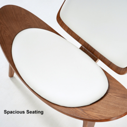 Leather Walnut Tripod Accent Chair - thumbnail 5