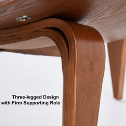 Leather Walnut Tripod Accent Chair - thumbnail 7