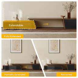 Fero Mid-Century Extendable TV Stand & Block Coffee Table Set - thumbnail 8