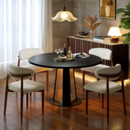 920 mm-1200 mm Solid Wood Extendable Dining Table with Light - thumbnail 5