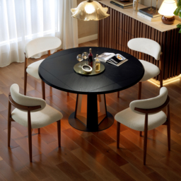 920 mm-1200 mm Solid Wood Extendable Dining Table with Light - thumbnail 4