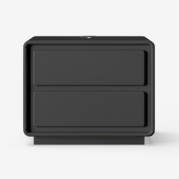Modern Nightstand  off-white with 2-drawers and  LED and USB charging function Set of 2 - thumbnail 9