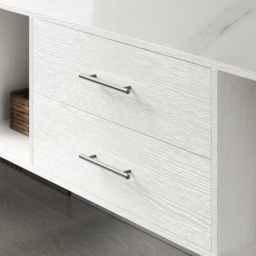 1000mm Floating White Bathroom Vanity with Sintered Stone Vessel Sink - thumbnail 9