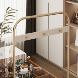 150 cm W Modern Off White Dresser with Doors & Drawers Walk in Wardrobe Island Jewellery Storage & Rack & Bench - thumbnail 5