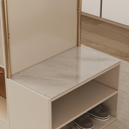 150 cm W Modern Off White Dresser with Doors & Drawers Walk in Wardrobe Island Jewellery Storage & Rack & Bench - thumbnail 9