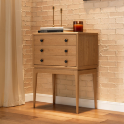 Tanic Mid Century Modern Chest Cabinet with Storage 3 Drawers of Ash Wood - thumbnail 3