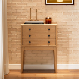 Tanic Mid Century Modern Chest Cabinet with Storage 3 Drawers of Ash Wood - thumbnail 4