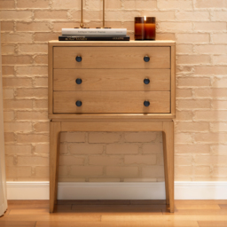 Tanic Mid Century Modern Chest Cabinet with Storage 3 Drawers of Ash Wood - thumbnail 2