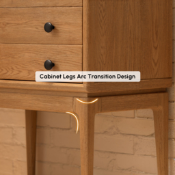 Tanic Mid Century Modern Chest Cabinet with Storage 3 Drawers of Ash Wood - thumbnail 8