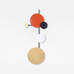 Modern Geometric Round Wall Decor Wall Hanging Metal Art 400mm x 950mm Multi-Colour - thumbnail 8