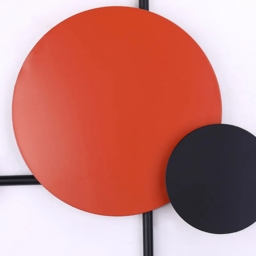 Modern Geometric Round Wall Decor Wall Hanging Metal Art 400mm x 950mm Multi-Colour - thumbnail 7