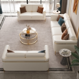 Vertex Modern Faux Leather 3-Piece Living Room Sofa Set - thumbnail 4