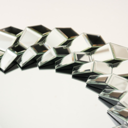 60 cm Diamond-Shaped Wall Mirror, Silver Round Decorative Mirror - thumbnail 8