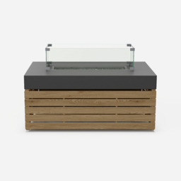 Sectional Outdoor Sofa & Set with Propane Gas Fire Pit Table With Glass Wind Guard - thumbnail 8