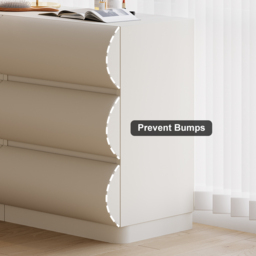 Bedroom Set White Makeup Vanity Set & 6-Drawer Dresser Chest with Storage Cabinet - thumbnail 8