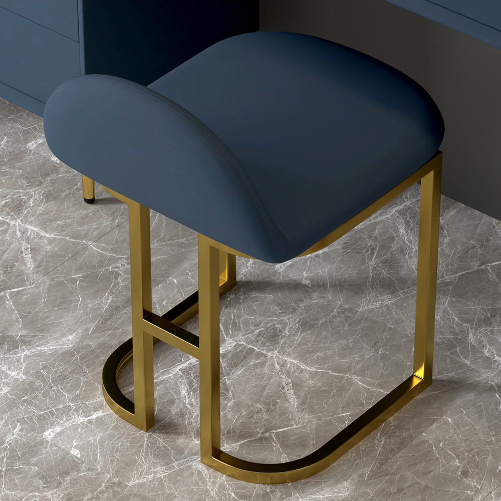 Modern Blue Dressing Table with Chair Retracted Dressing Table Cabinet &  Stool & Mirror Included by Homary | uFurnish.com
