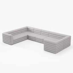 3200mm U-Shaped Modern Grey Microfiber Leather Modular Sectional Sofa for 8 Seaters - thumbnail 8
