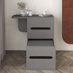 Nordic Flip Top Black Dressing Table Mini with Stool & Mirror - thumbnail 7