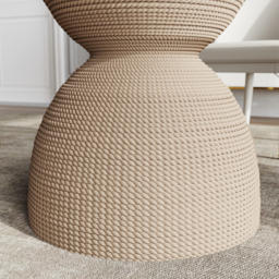 Round Dining Table Sintered Stone Top Modern in Beige - thumbnail 6