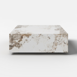 100 cm Square Sintered Stone Block Coffee Table With Storage Modern Off White Living Room Table - thumbnail 8