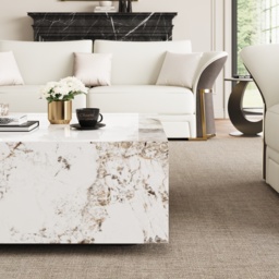 100 cm Square Sintered Stone Block Coffee Table With Storage Modern Off White Living Room Table - thumbnail 5