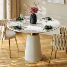"Dining Set 39"" Sintered Stone Dining Table with 2 Chairs" - thumbnail 2