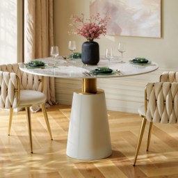 "Dining Set 39"" Sintered Stone Dining Table with 2 Chairs" - thumbnail 3