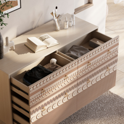 1200 mm W Boho Accent Dresser & Chest 6 Drawer Storage Cabinet - thumbnail 7