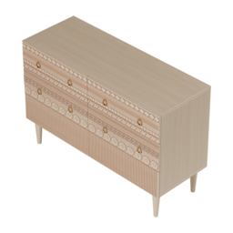 1200 mm W Boho Accent Dresser & Chest 6 Drawer Storage Cabinet - thumbnail 9