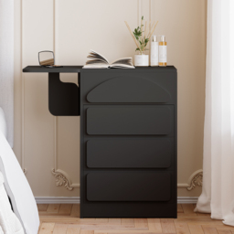 Modern Flip Top White Dressing Table with Chair with Charging Station Mini Dressing Table with Stool - thumbnail 5