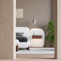 180cm*200cm Curva Boucle Upholstered Bed Frame with Extended Headboard & Floating Charging Trays - thumbnail 6