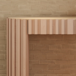 "Aura 60"" Ash Wood Fluted Whitewash Console Table With Sintered Stone Top" - thumbnail 9