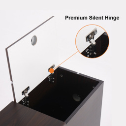Brown Rectangle End Table with Drawers Modern Sofa Table for Living Room - thumbnail 7