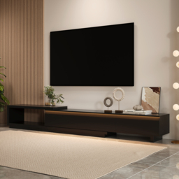 Quoint Extendable TV Stand with 3 Drawers 180 cm - 255 cm - thumbnail 1