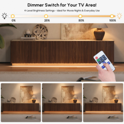 Aura 210 cm Ash Wood Fluted Walnut TV Standwith Sintered Stone Top - thumbnail 8