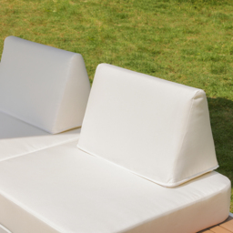 5 PCS L Shaped Outdoor Sectional Sofa Set Mordern Yard & Patio Furniture for 4-6 Person in White & Brown Cushion & Pillow Included - thumbnail 7