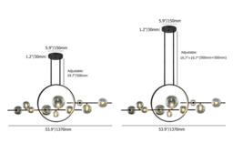 Modern Linear 10-Light Black Island Pendant Light for Kitchen & Dining Room - thumbnail 8