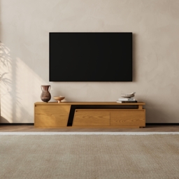 Fero Natural Extendable TV Stand with 3 Drawers(180cm-280cm) - thumbnail 8
