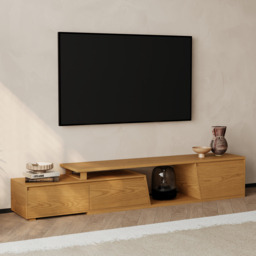 Fero Natural Extendable TV Stand with 3 Drawers(180cm-280cm) - thumbnail 7