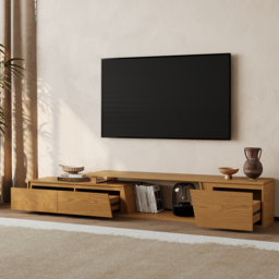 Fero Natural Extendable TV Stand with 3 Drawers(180cm-280cm) - thumbnail 3