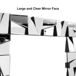 800mm x 1600mm Oversized Glam Rectangle Full Length Floor Mirror Silver Glass Frame - thumbnail 7