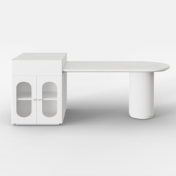 Expandable Kitchen Island with Marble-Pattern Sintered Stone Top 180 - 210 cm - thumbnail 8