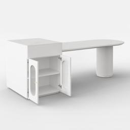 Expandable Kitchen Island with Marble-Pattern Sintered Stone Top 180 - 210 cm - thumbnail 9